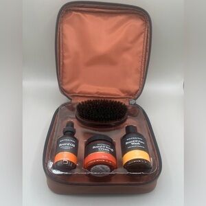 Bath & Body Works 4 Piece Beard Care Gift Set ~ Beard Brush, Wash, Cream, & Oil